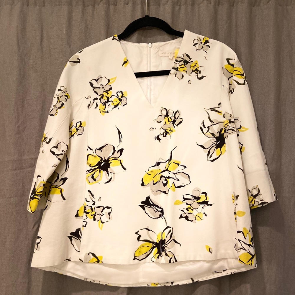 Yellow Flower Pattern Top